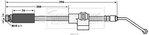 BORG & BECK Тормозной шланг BBH7770